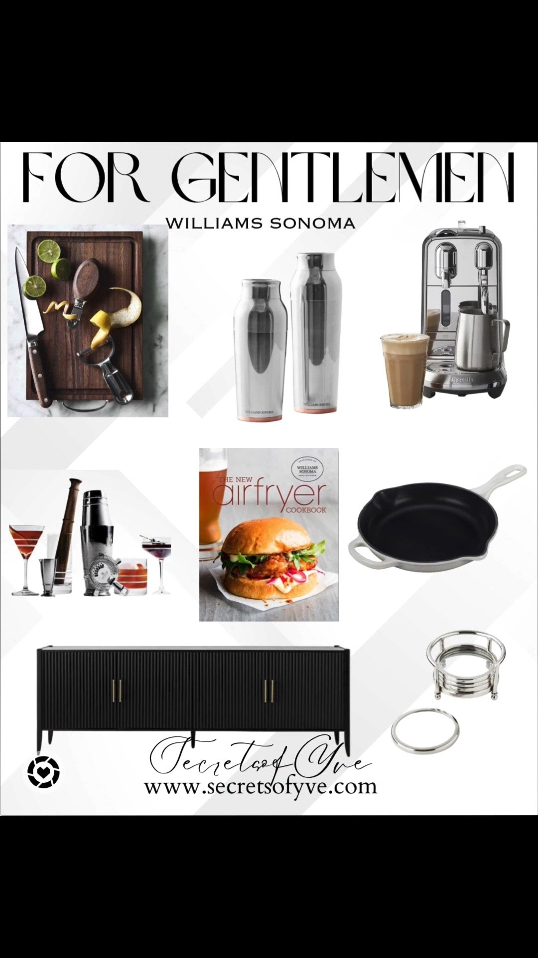 Secretsofyve: For gentlemen identifying figures, gifts for him. Gifts 🎁 for men. 
#Secretsofyve #ltkgiftguide
Always humbled & thankful to have you here.. @williamssonoma
CEO: PATESI Global & PATESIfoundation.org
@secretsofyve : where beautiful meets practical, comfy meets style, affordable meets glam with a splash of splurge every now and then. I do LOVE a good sale and combining codes! #ltksalealert #ltku #ltkplussize #ltkmidsize #ltkover40 #ltkpetite #ltktall #ltkvlog #ltkmomlife #ltkmens secretsofyve

#LTKSeasonal #LTKHome #LTKWedding