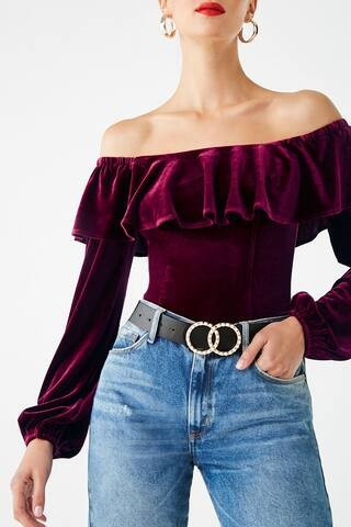 Velvet Off-the-Shoulder Top | Forever 21 (US)