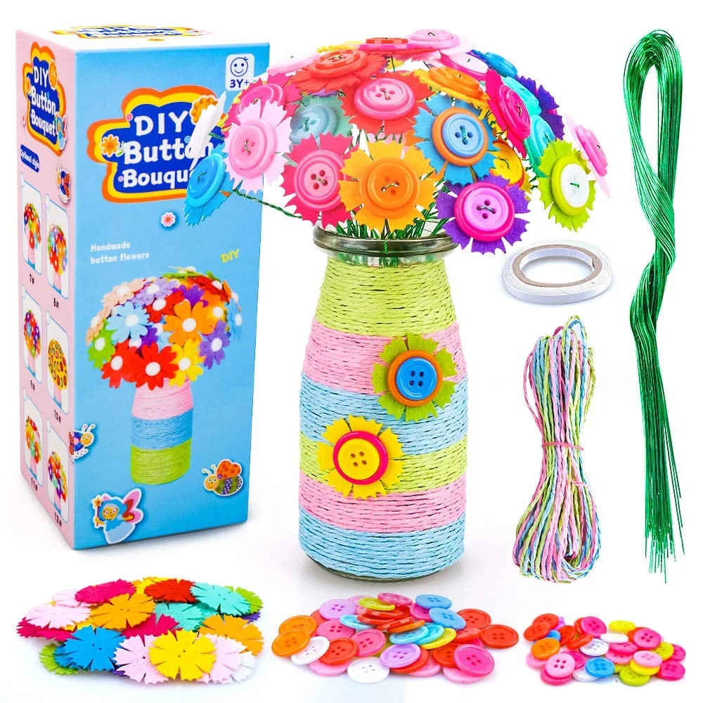MixMart Art Craft Kits Toy for 5-10 Year Old Girls Boys, DIY Flower Crafts Kit for Kids Age 6 7 8... | Walmart (US)