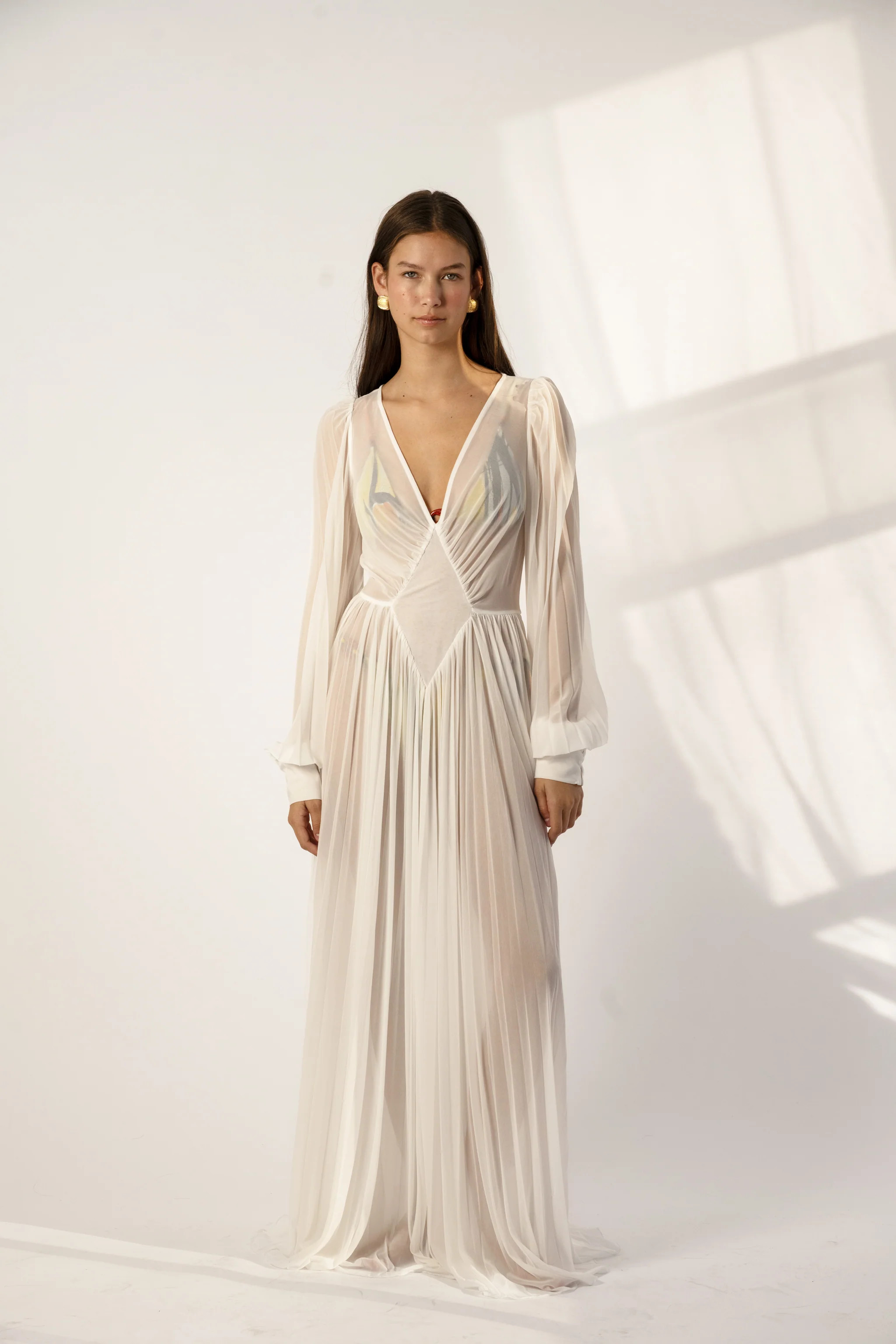 Cassima Chiffon Coverup | Yellow The Label