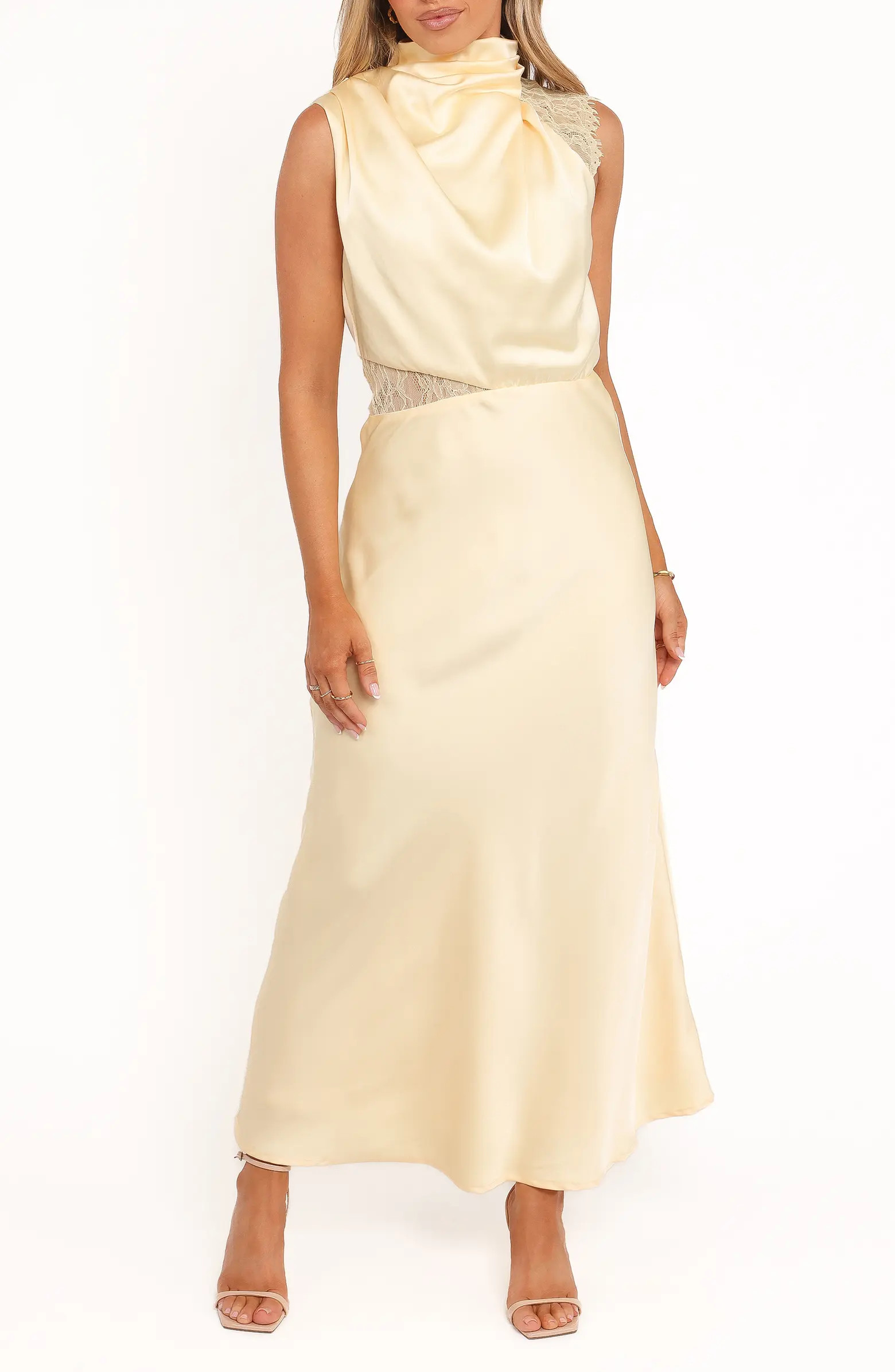 Petal & Pup Anabelle Halter Neck Lace Maxi Dress | Nordstrom | Nordstrom