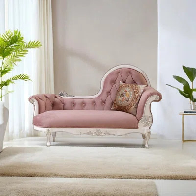 Elegant Classical Solid Wood Casual Chaise Longue Upholstered Chaise Lounge | Wayfair North America