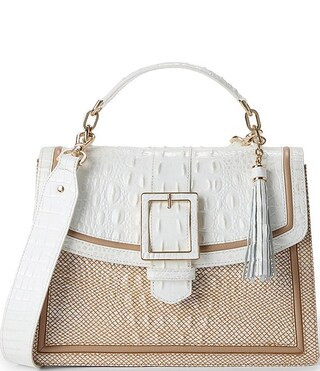 BRAHMIN Colada Collection Hallie Buckle Detail Satchel Bag | Dillard's | Dillard's