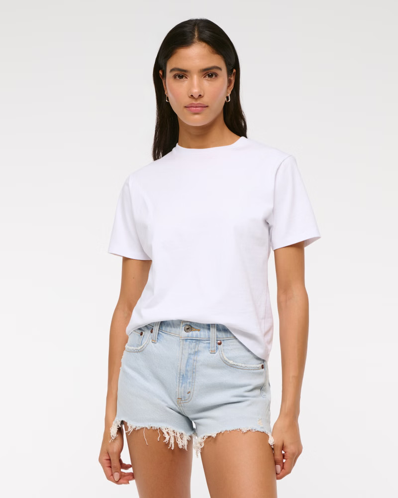 Women's High Rise Mom Short | Women's Bottoms | Abercrombie.com | Abercrombie & Fitch (US)