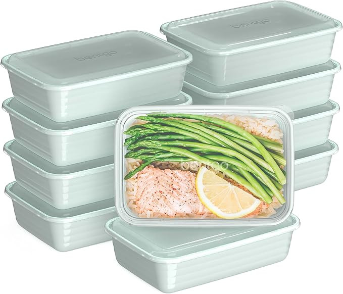 Bentgo Prep - 20-Piece 1-Compartment Reusable Meal Prep Containers with Lids, PFAS & BPA Free Mat... | Amazon (US)