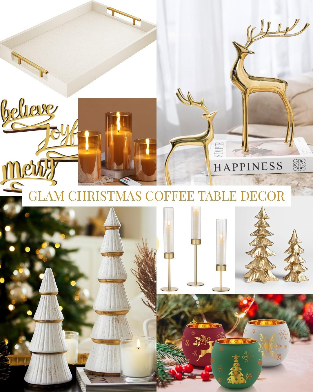 We’re loving this cozy Christmas living room look featuring affordable glam Christmas coffee table decor with vintage charm and festive touches. Think trays filled with Christmas candles, Christmas figurines, and mini Christmas centerpieces that make your living room Christmas decor feel magical. These Amazon Christmas decor ideas keep things stylish and budget friendly. #HomeDecor #ChristmasAesthetic #AmazonFinds

#LTKSeasonal #LTKHoliday #LTKHome