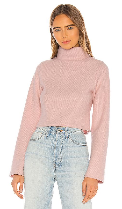 Lovers + Friends Sevilla Turtleneck Sweater in Pink. - size XXS (also in S,M,L) | Revolve Clothing (Global)