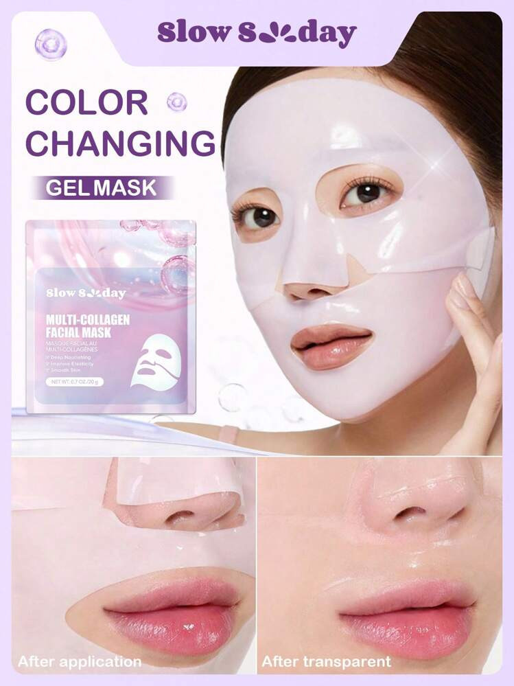 SlowSunday Multi-Collagen Facial Mask, Korean Collagen Mask, Jelly Collagen Face Mask, Deep Moist... | SHEIN