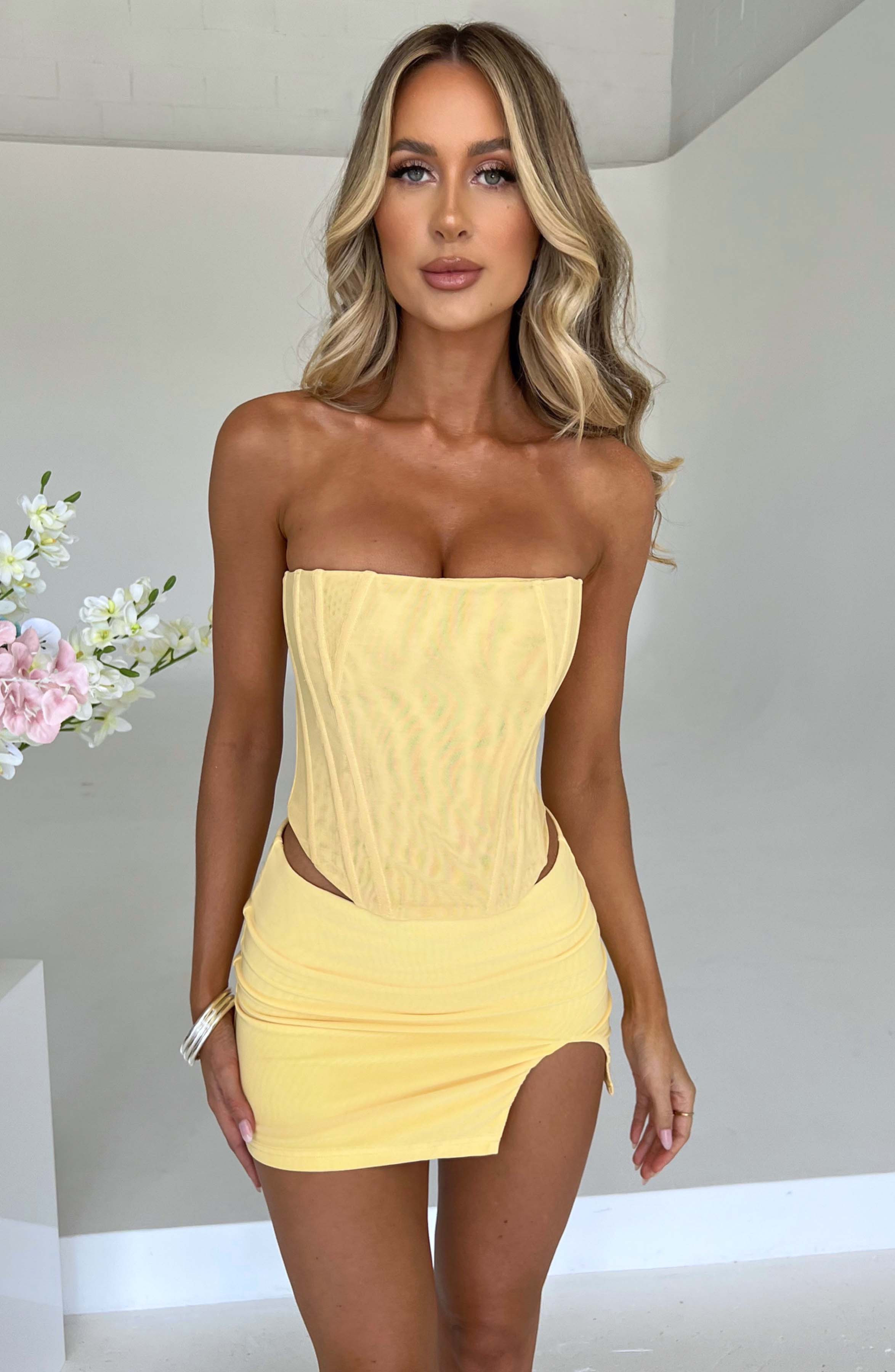 Alina Mini Skirt - Lemon | Babyboo (global)