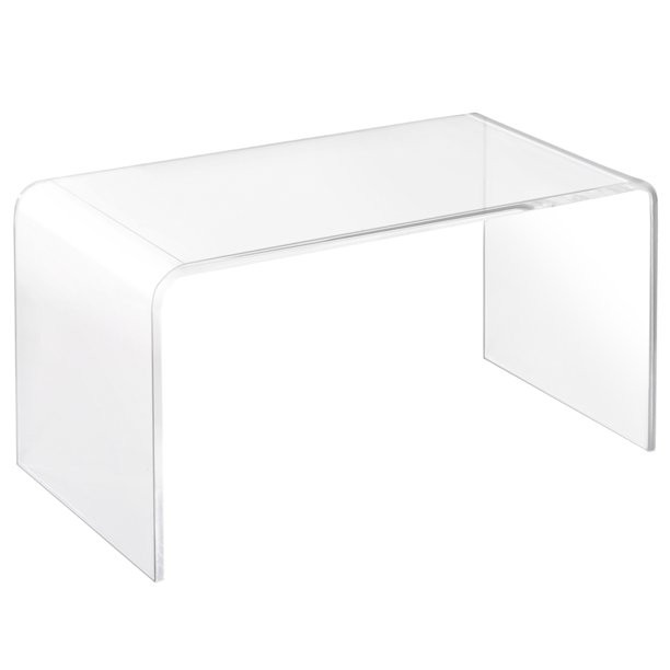 HOMCOM 0.78 Inch Thick Waterfall Coffee Table Rectangle Acrylic, Clear - Walmart.com | Walmart (US)