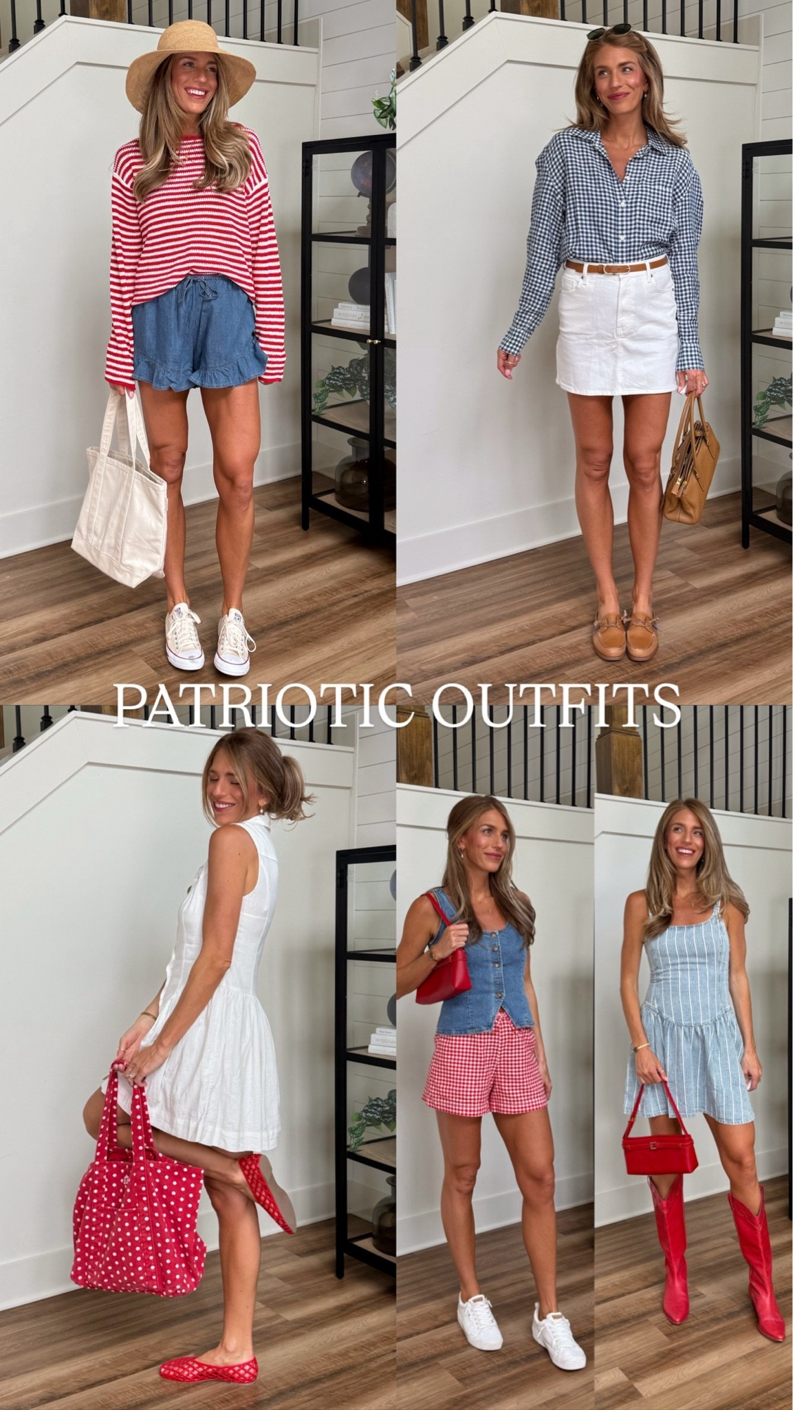 Patriotic outfits that aren’t cheesy and effortless. Loving all of the options from @gapstyle   and that they come in tall + petite sizes. 
Wearing small tall in all gap
Medium in striped sweater
Small in denim drawstring shorts and vest 



July 4th outfits, Memorial Day weekend outfits, summer outfit ideas

Gap finds