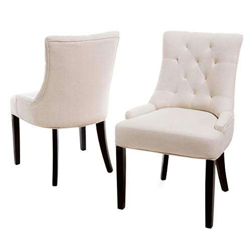 Christopher Knight Home Hayden Tufted Fabric Dining / Accent Chairs, 2-Pcs Set, Beige | Amazon (US)