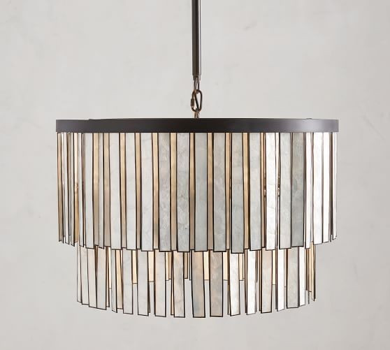 Astrid Mother of Pearl Round Chandelier | Pottery Barn (US)