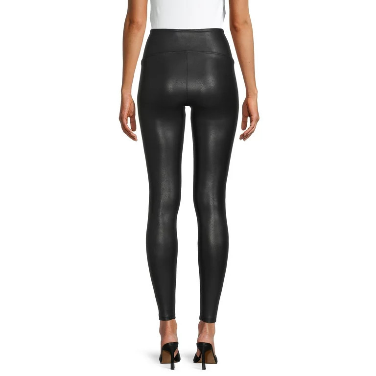 Women's Faux Leather Leggings, Spanx Dupes / Plus Size Faux Leather Leggings #LTKtravel #LTKSeasonal | Walmart (US)