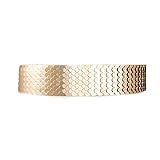 Two 12 Fashion Women's Scaled Texturized Metallic Belt, Rose Gold | Amazon (US)