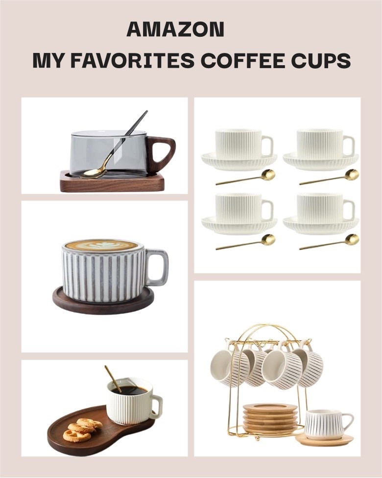 Elegant Coffee Cups
Cappuccino 
Mocha 
Latte
Machiatto 
American 


#LTKFamily #LTKHome