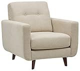 Amazon Brand – Rivet Sloane Mid-Century Modern Living Room Armchair, 32.7"W, Shell | Amazon (US)