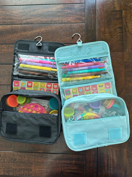 The best mom travel hack : use a toiletry bag to hold “special” toys and activities for the plane. Just hook it onto the tray lock! 

#LTKfamily #LTKkids #LTKtravel