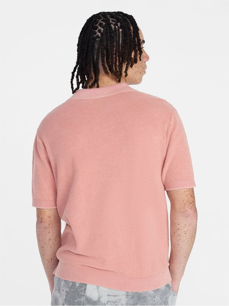 No Boundaries Mesh Polo Sweater with Short Sleeves, Men's XS-3XL | Walmart (US)