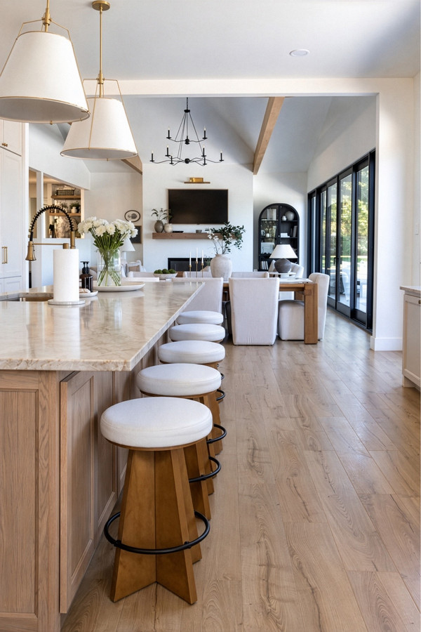 These barstools completely changed the feel of this kitchen.