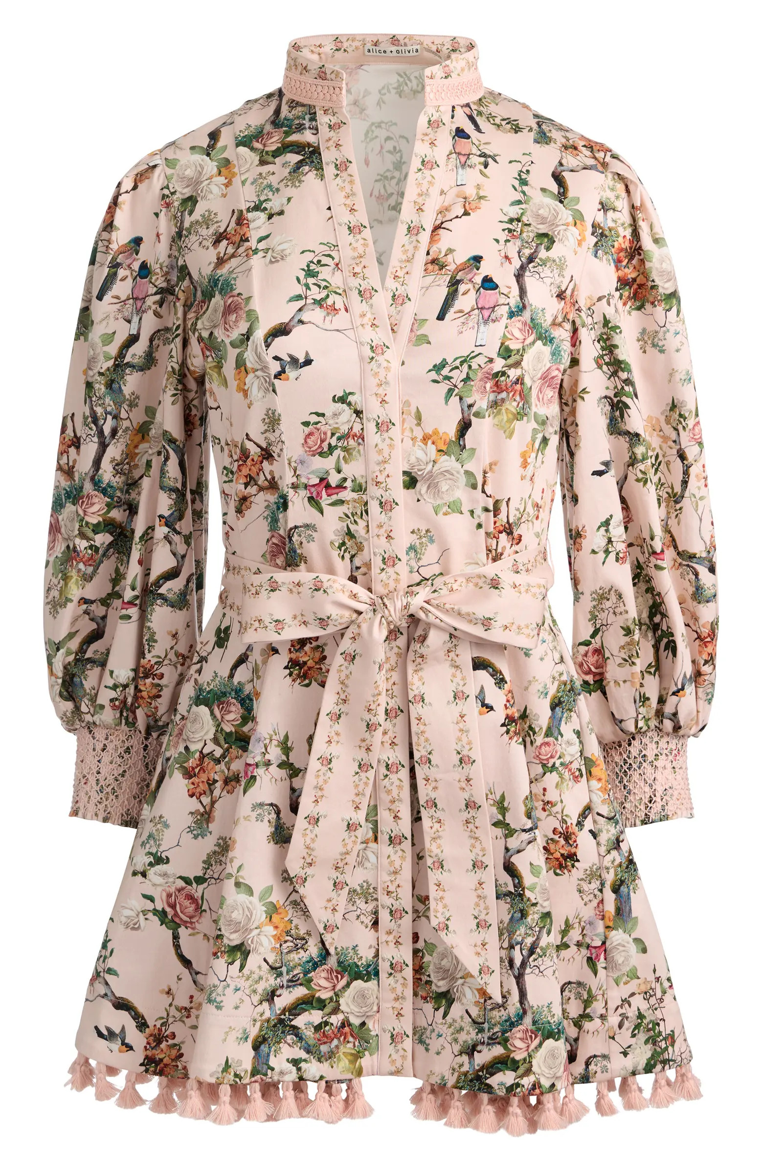Lucy Floral Print Tie Waist Minidress | Nordstrom