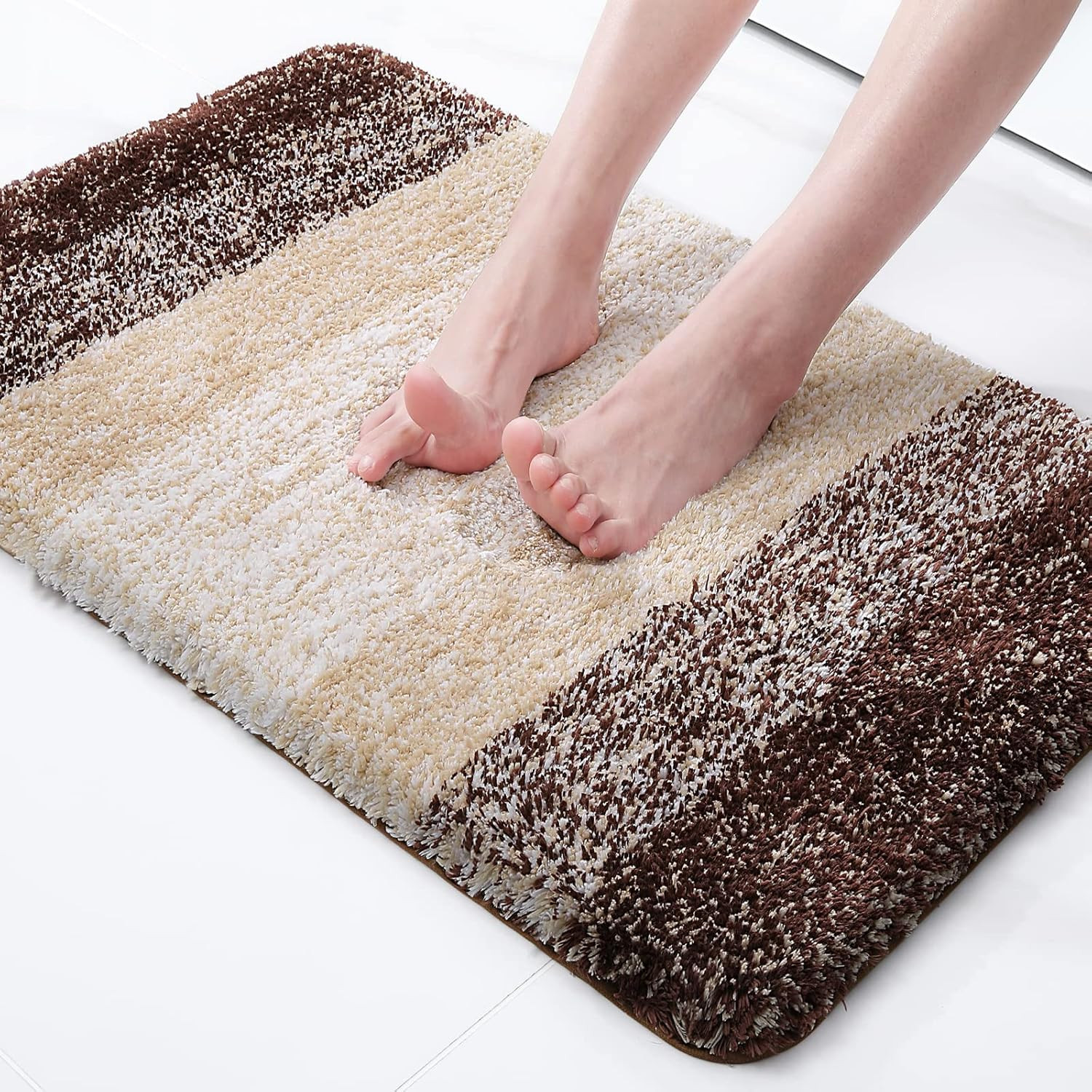 Olanly Luxury Bathroom Rug Mat, Extra Soft and Absorbent Microfiber Bath Rugs, Non-Slip Plush Sha... | Amazon (US)