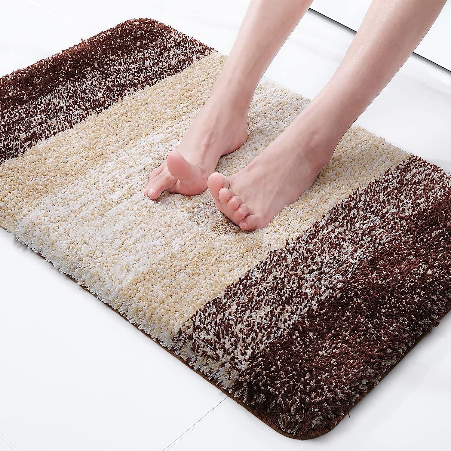 Olanly Luxury Bathroom Rug Mat, Extra Soft and Absorbent Microfiber Bath Rugs, Non-Slip Plush Sha... | Amazon (US)