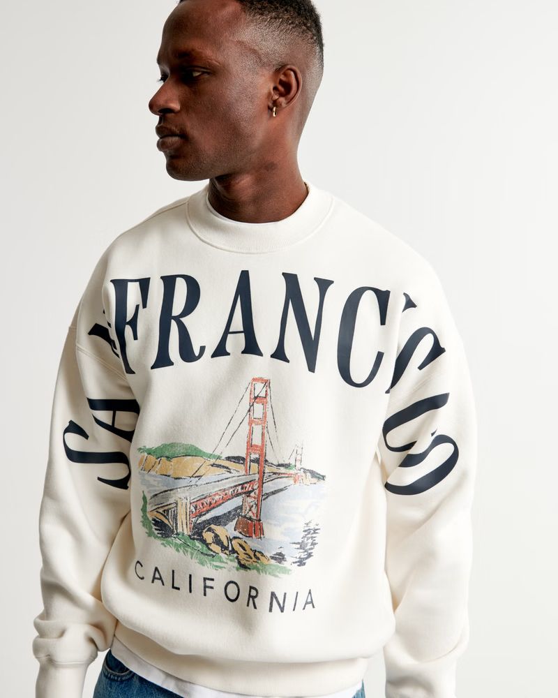 Fire Island Graphic Crew Sweatshirt | Abercrombie & Fitch (US)