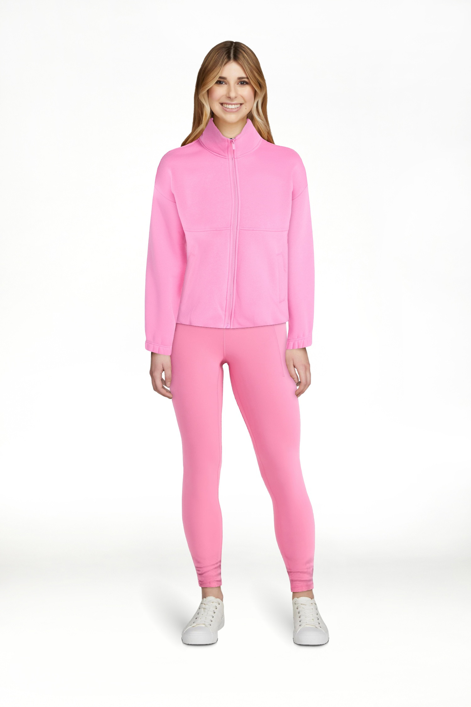 Athletic Works Women's Premium Fleece Active Jacket, Midweight, Sizes XS-4X | Walmart (US)