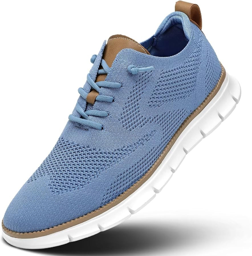 Men's Casual Dress Shoes Fashion Walking Sneakers Mesh Business Oxfords Work Lightweight Soft Sol... | Amazon (US)