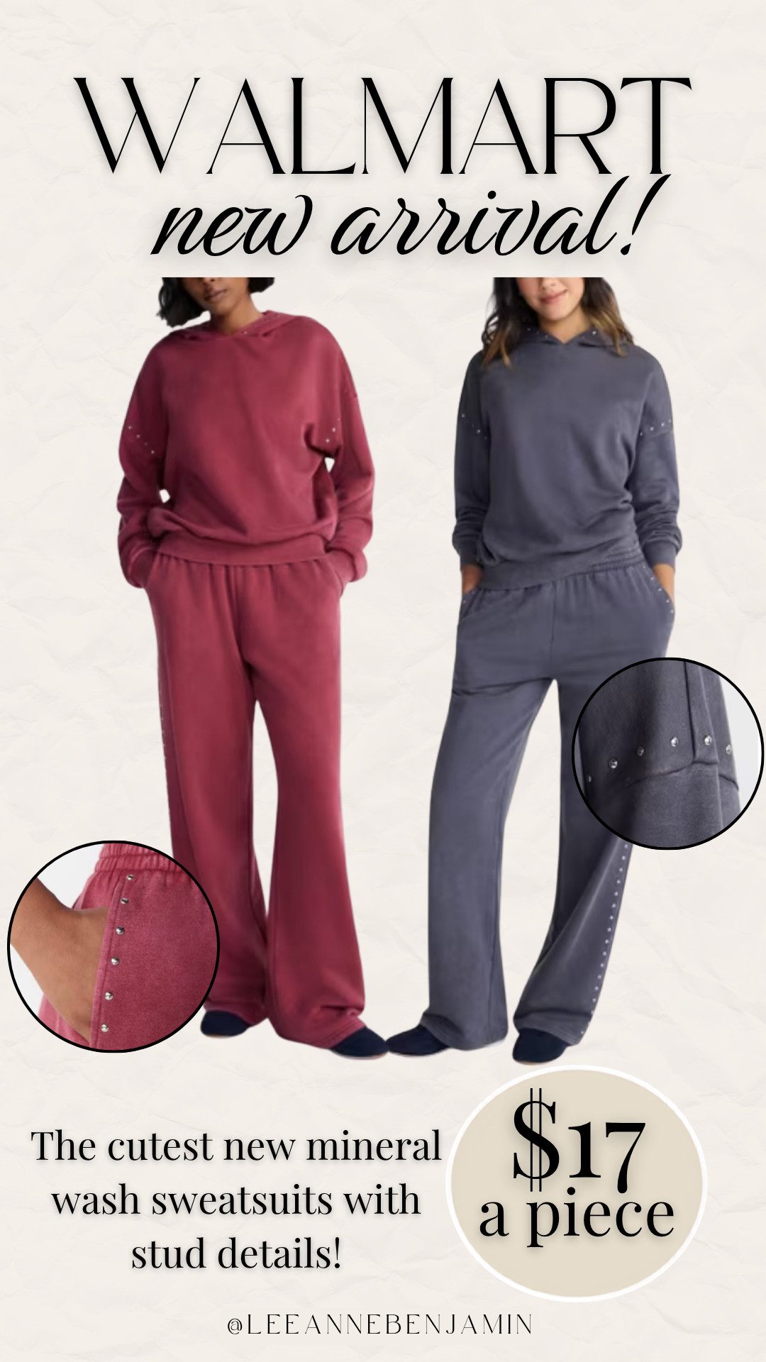 Walmart new arrivals for the cutest new stud sweatsuit!  

 #LTKootd #LTKOver40 #LTKSaleAlert