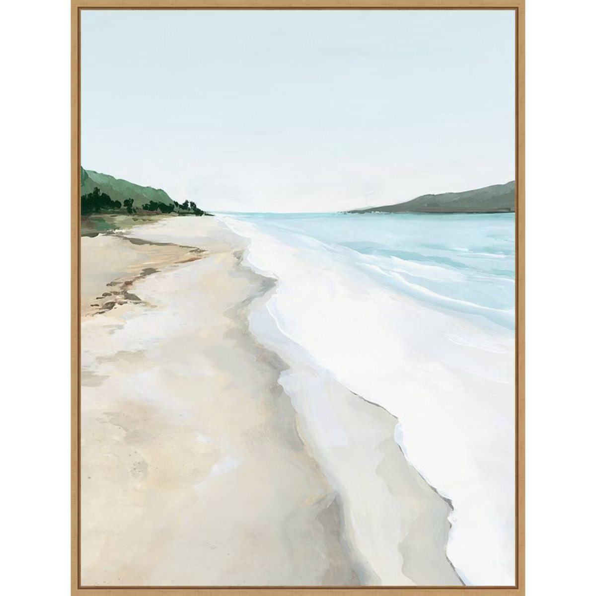 23" x 30" Crash Into Me II Beach by Isabelle Z Framed Canvas Wall Art Print - Amanti Art: Modern ... | Target