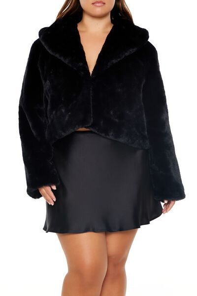 Plus Size Cropped Faux Fur Coat | Forever 21