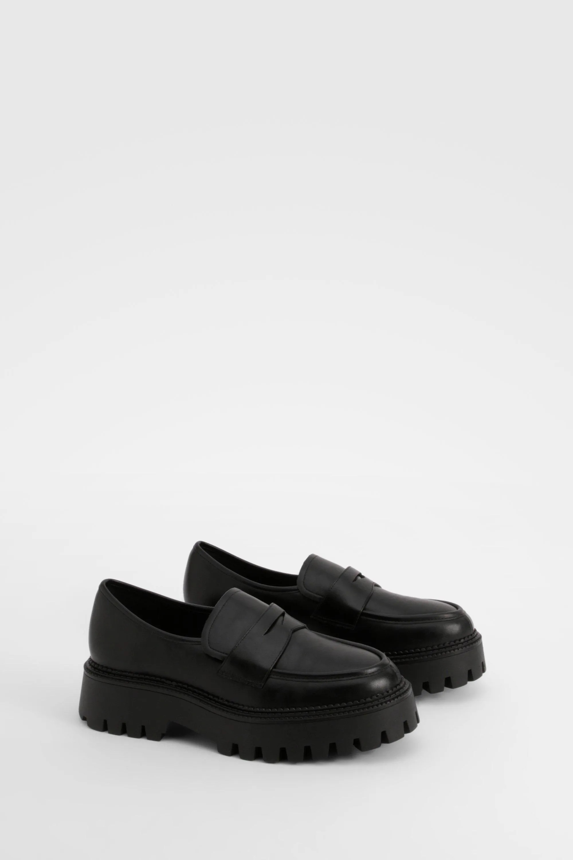 Wide Fit Chunky Sole Loafers | Boohoo.com (UK & IE)