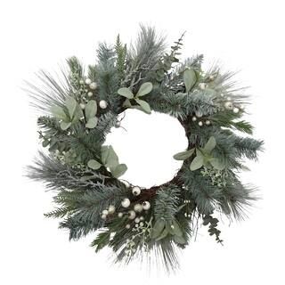 24" Green Pine & White Berry Christmas Wreath by Ashland® | Michaels Stores