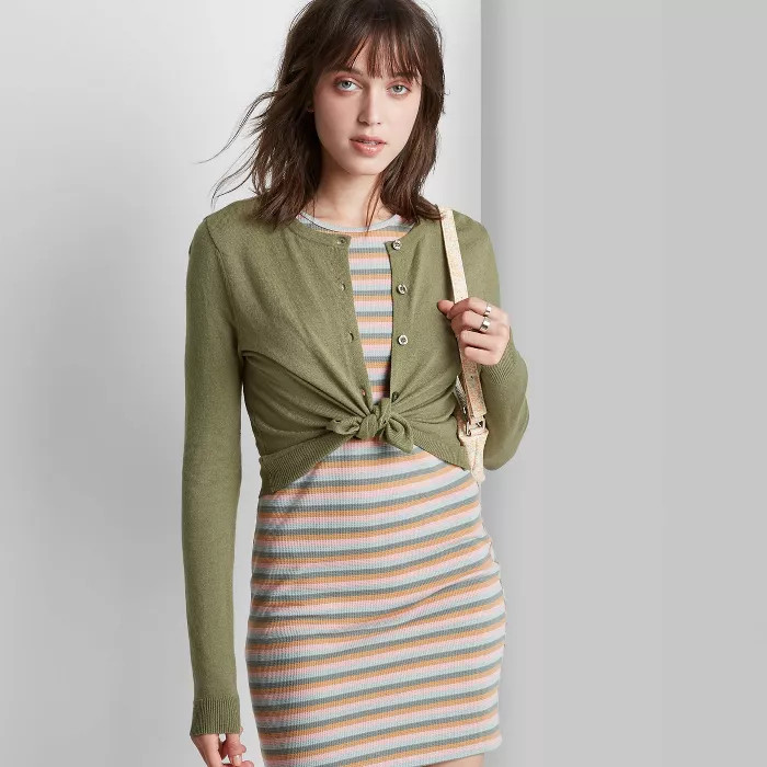 Women's Button-Front Cropped Cardigan - Wild Fable™ | Target