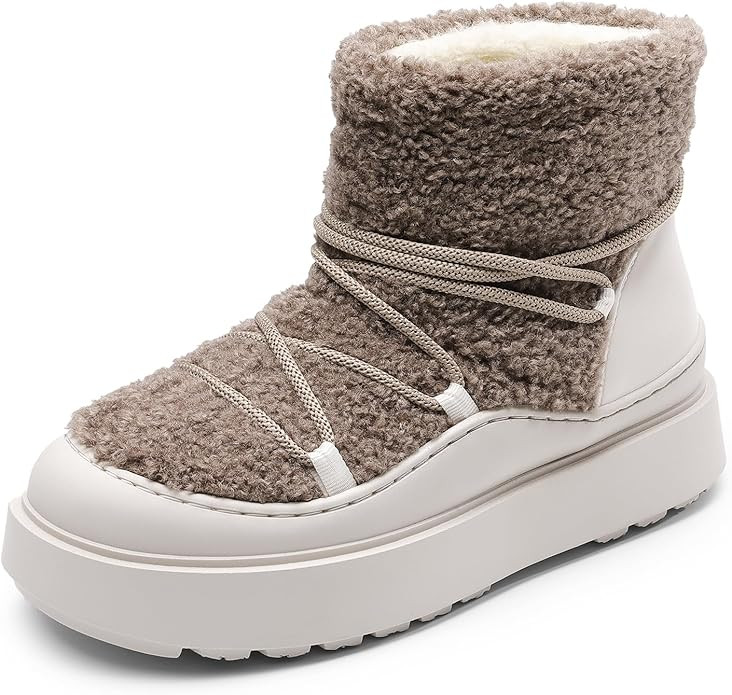 DREAM PAIRS Women's Warm Winter Snow Boots Moon Boots Womens Ankle Boots Faux Fur Lined Waterproo... | Amazon (US)