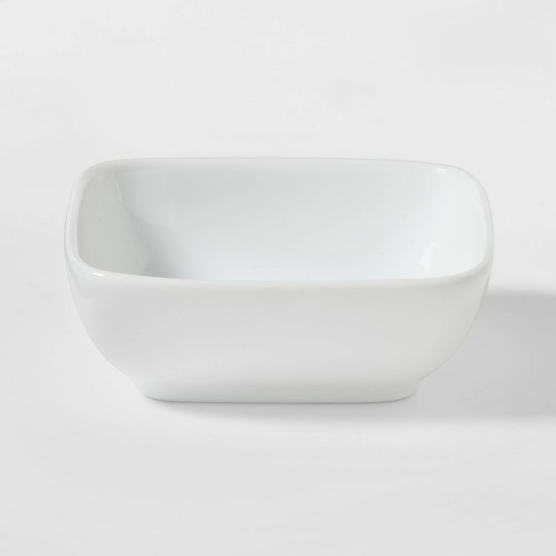 4oz Porcelain Square Dip Bowl White - Threshold™ | Target