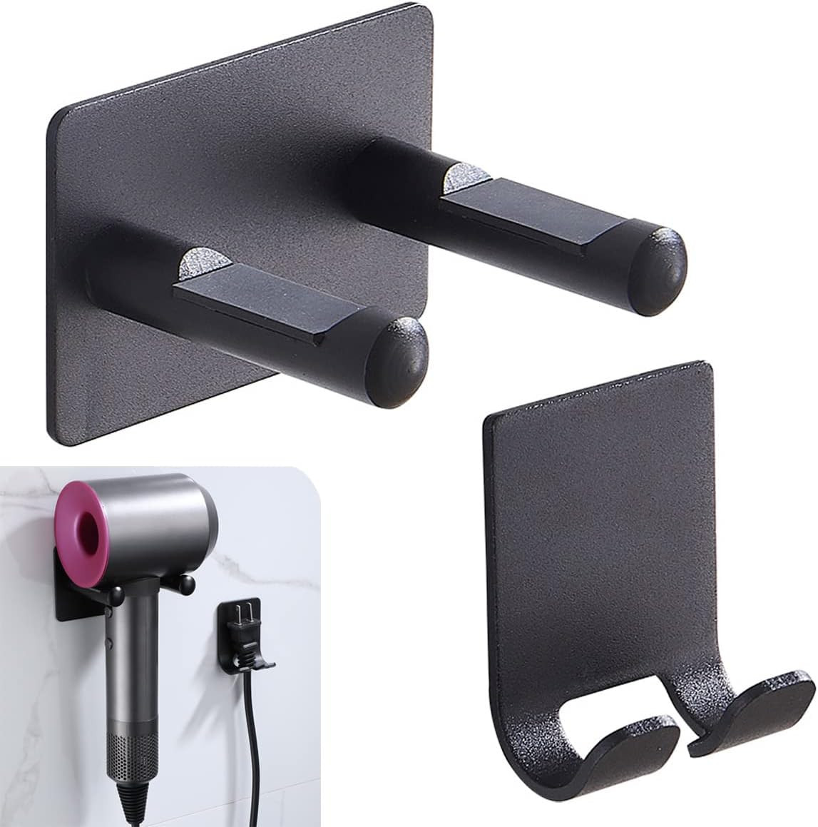Dyson Hair Dryer Bracket Wall Mount Holder Aluminum Alloy with Plug Bracket for Dyson | Amazon (US)