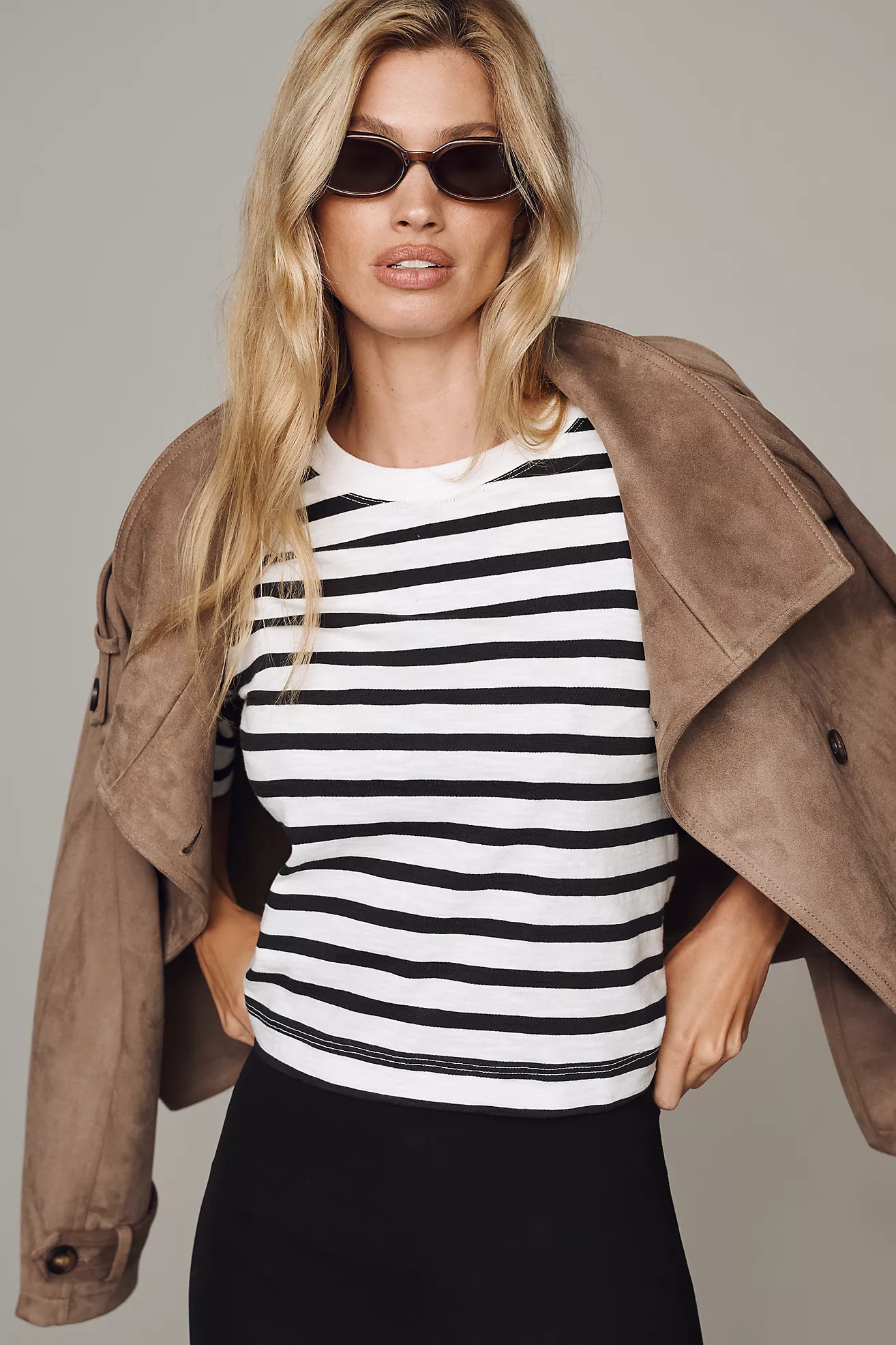 Maeve Corey Cotton Boxy Tee | Anthropologie (US)