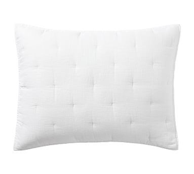 European Flax Linen Waffle Quilted Sham | Pottery Barn (US)