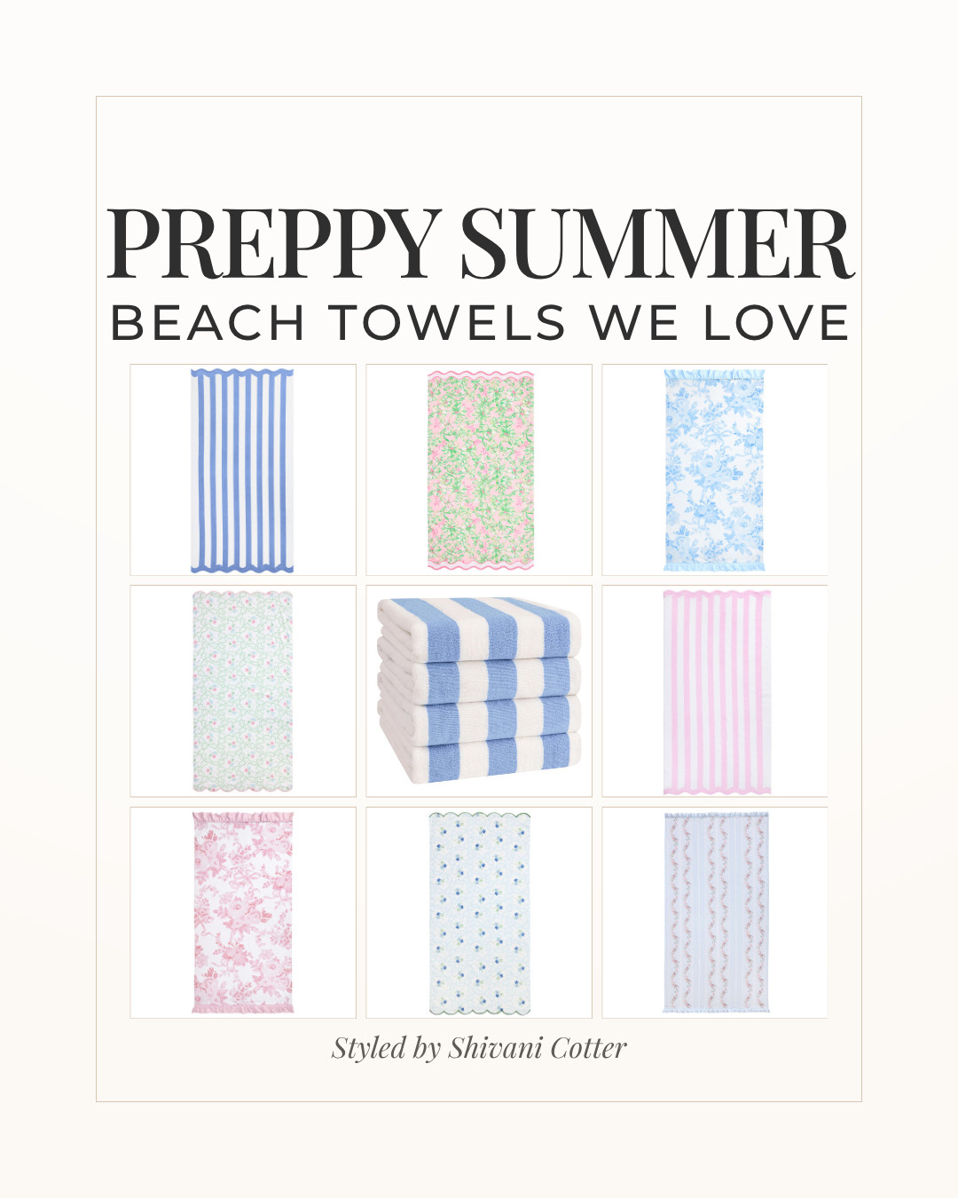 Preppy Beach Towels That Make Beach Days Sweeter!

A good beach towel makes such a difference, and I’ve been loving all the preppy beach towels this summer and these are some of my favorites. The stripes, soft florals, and classic blue and pink tones just feel like the perfect coastal summer look. Perfect for the beach, pool, & vacations.  

 

#LTKSeasonal #LTKHome #LTKSwim