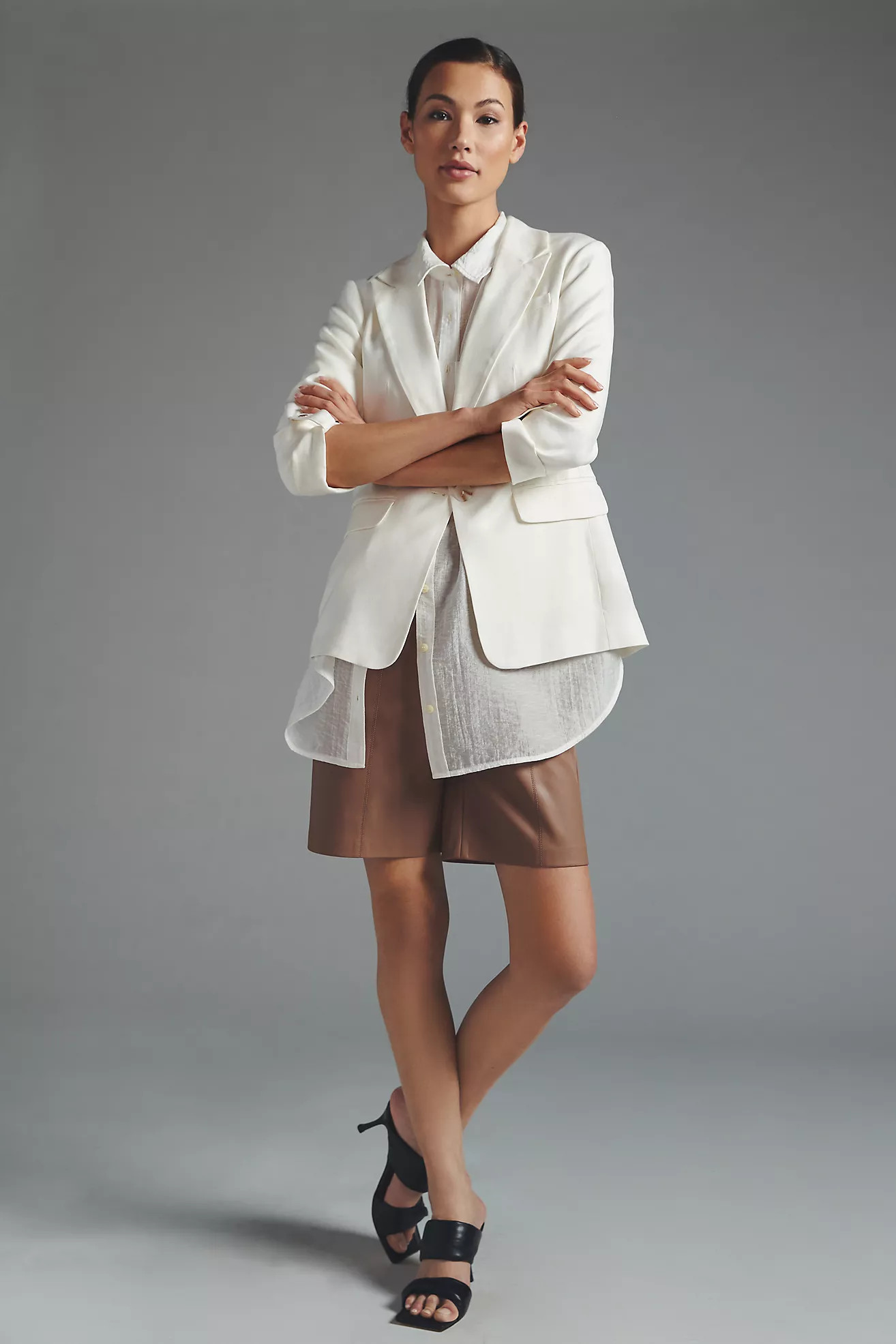 Maeve Roll-Sleeve Blazer | Anthropologie (US)