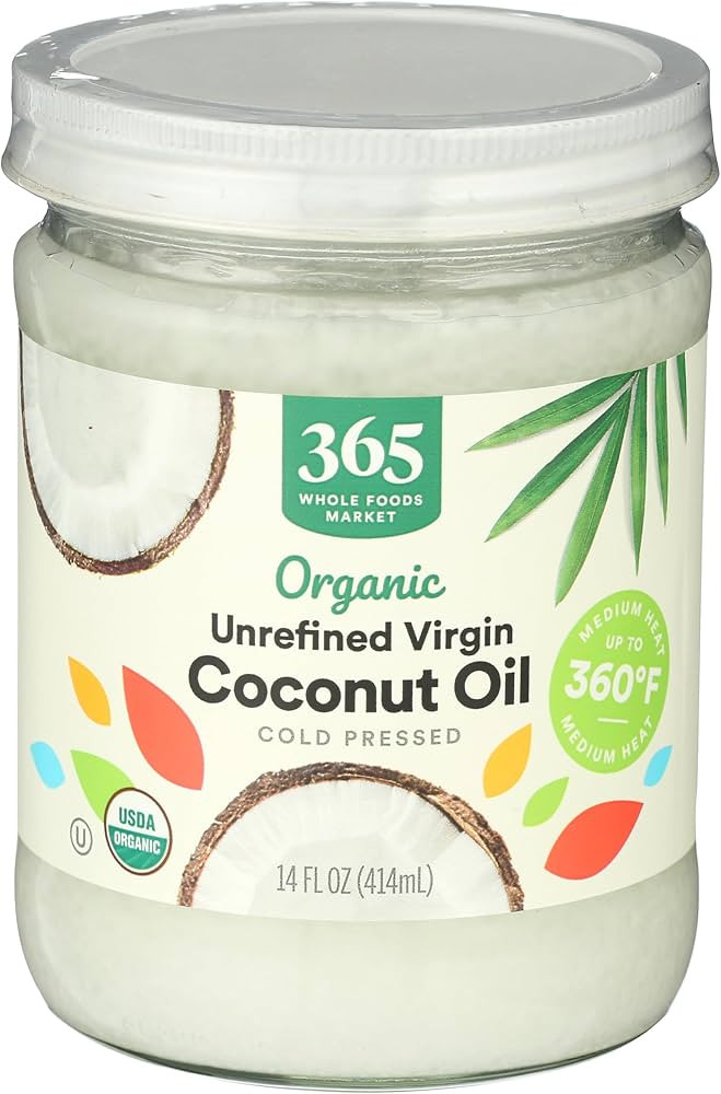 365 by Whole Foods Market, Organic Unrefined Coconut Oil Virgin, 14 Fl Oz | Amazon (US)