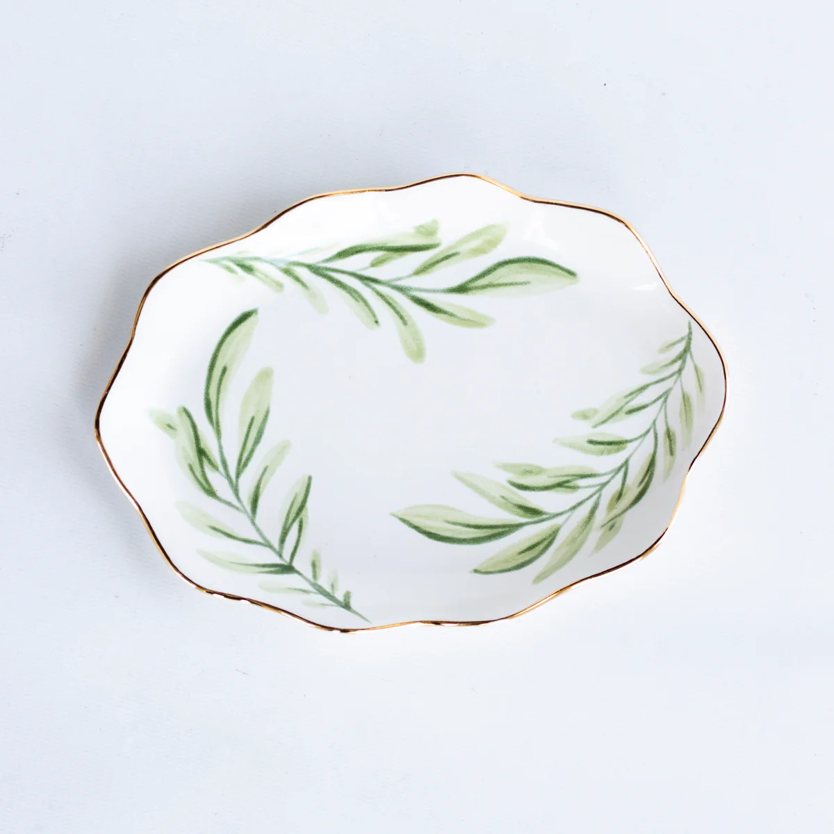 Olive Branch Savon Scallop Tray | Susan Gordon Pottery