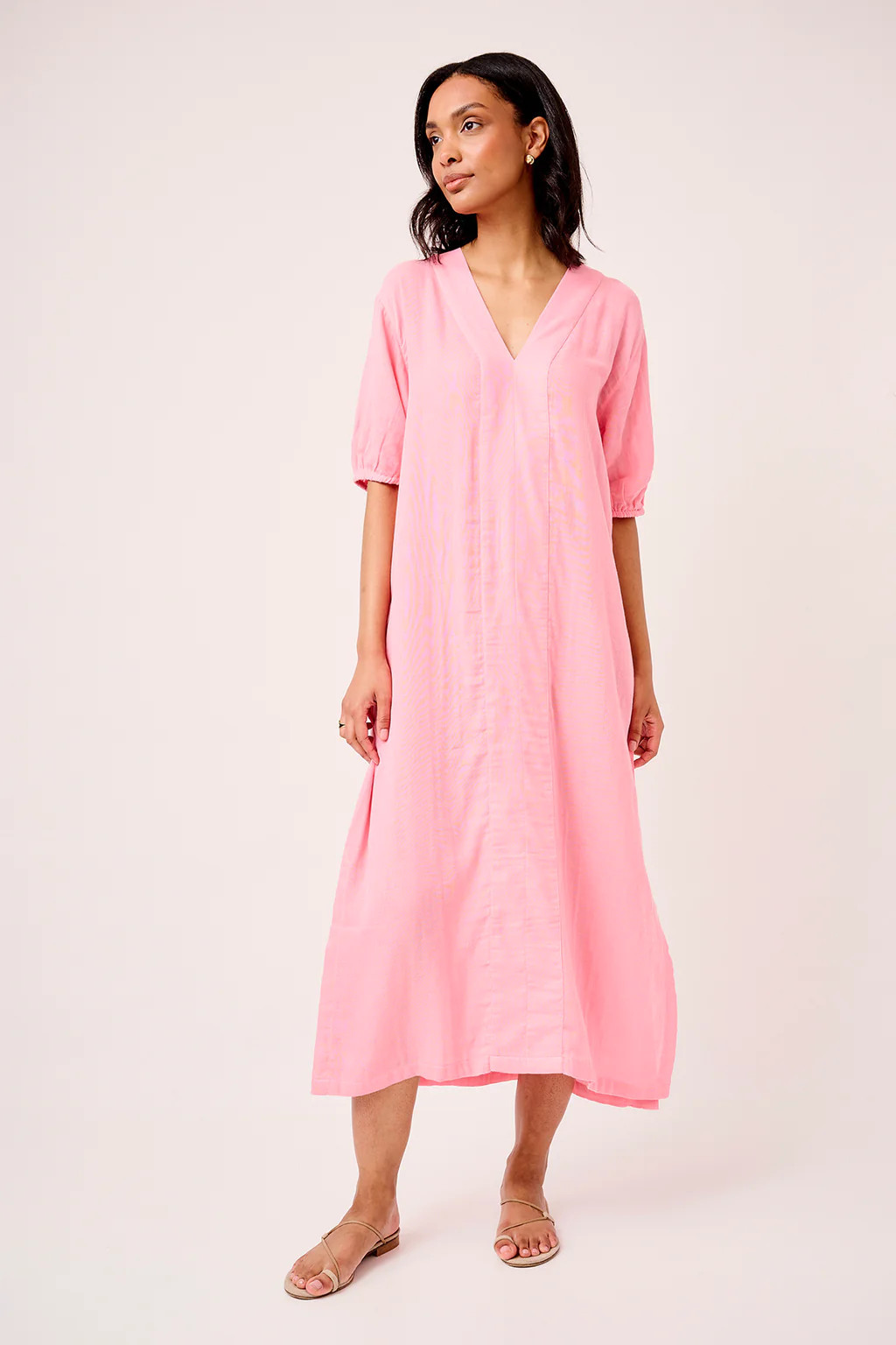 Gauze Caftan in Coral | Lake Pajamas