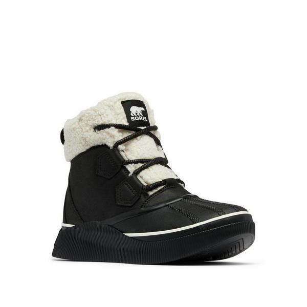 Women's SOREL Out N About Waterproof Winter Boots 9.5 Black, Chalk | Scheels Sports