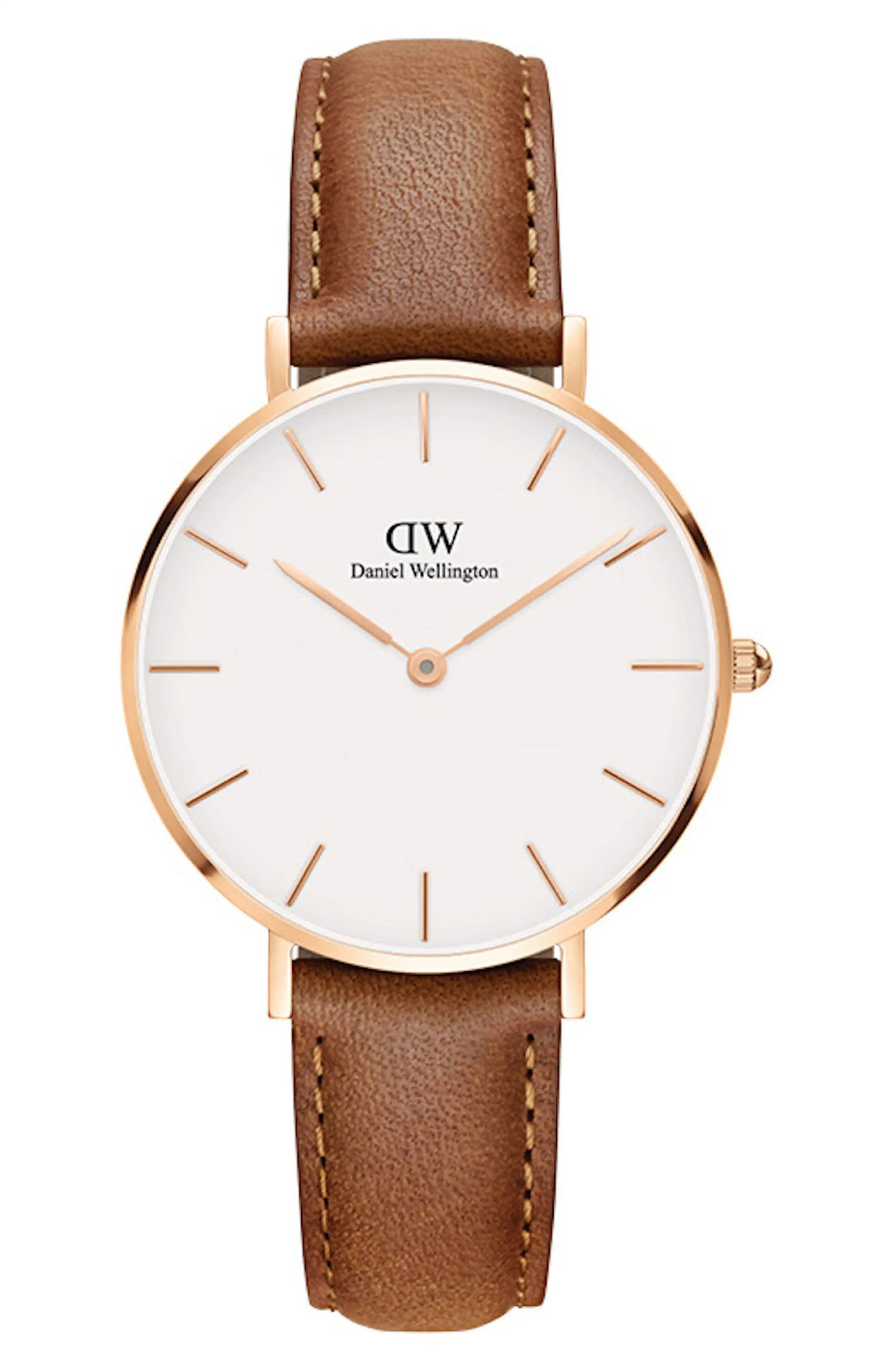 Classic Petite Leather Strap Watch, 32mm | Nordstrom