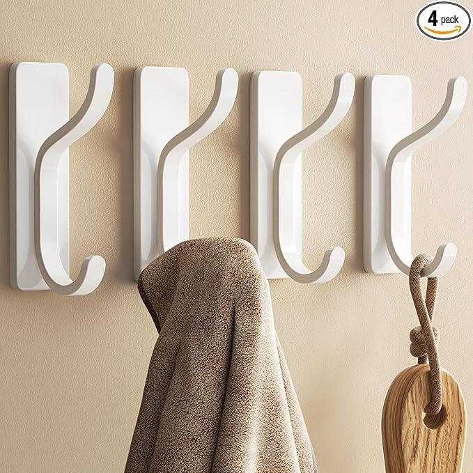 pickpiff Adhesive Wall Coat Hooks - Heavy Duty Stick-On Door Hanger, Metal Hook for Hanging Towel... | Amazon (US)