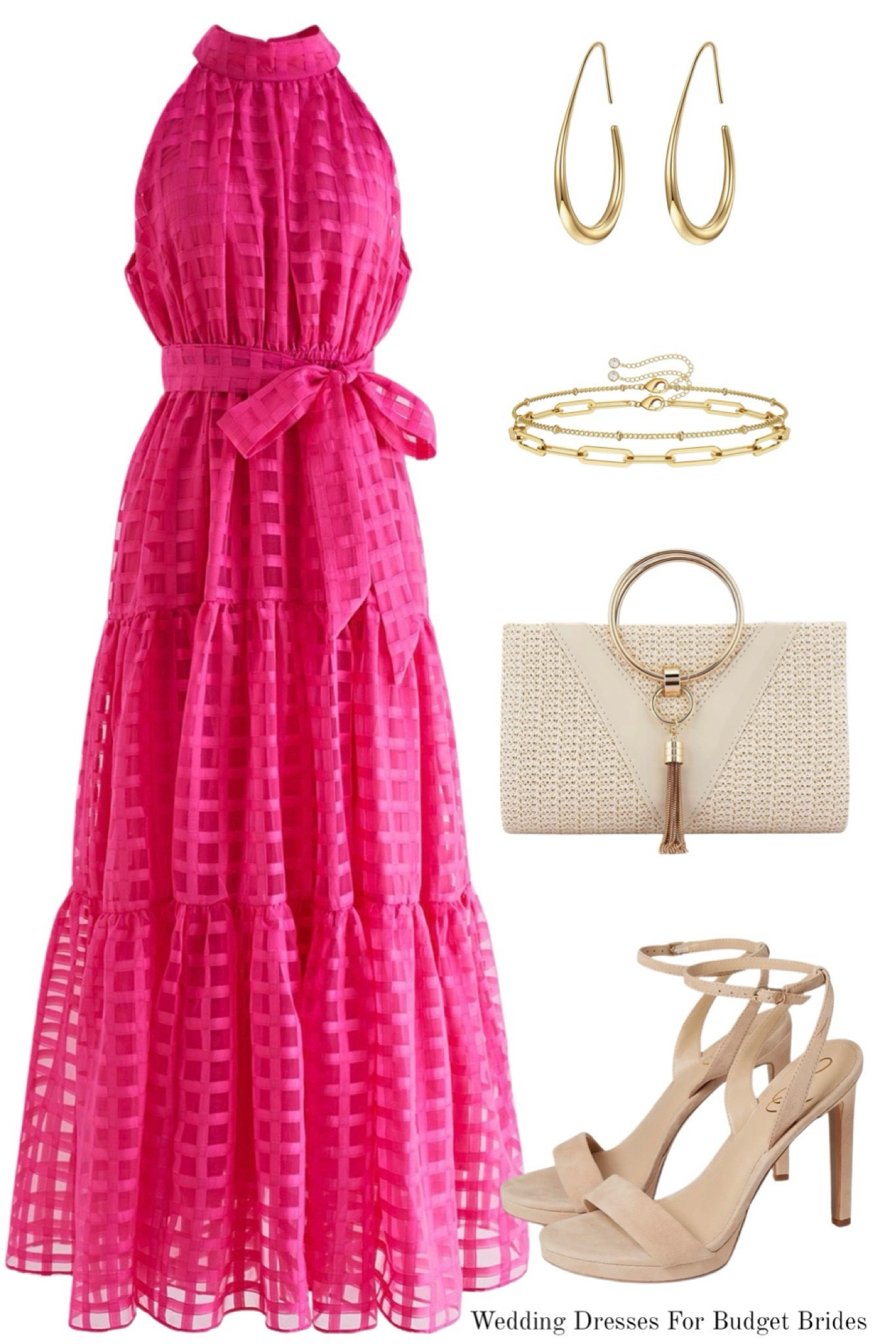Wedding guest outfit for a summer wedding in hot pink, gold, and neutrals.

#pinkdress #neutralsandals #summeroutfit #outfitideas #weddingstyle

#LTKstyletip #LTKwedding

#LTKParties #LTKSeasonal #LTKStyleTip